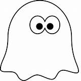 Ghost Coloring Pages Cartoon Halloween Little Printable Clipart Kids Simple Templates Template Spooky Color Cute Sheet Drawing Sheets Print Toddlers sketch template