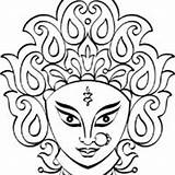 Durga Coloring Pages Maa Printable Invincible Template Getcolorings Print sketch template