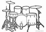 Schlagzeug Malvorlage Tambor Batterie Musikinstrumente Impresionante Grafik Dibujosonline Categorias sketch template