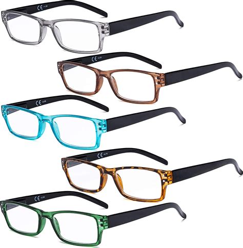 eyekepper reading glasses 5 pack cute readers for women men