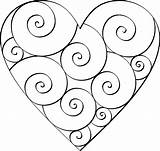 Patterns Hearts Print Heart Quilling Template Printable Embroidery Pattern Coloring Designs Airfreshener Club Craft Stencil sketch template
