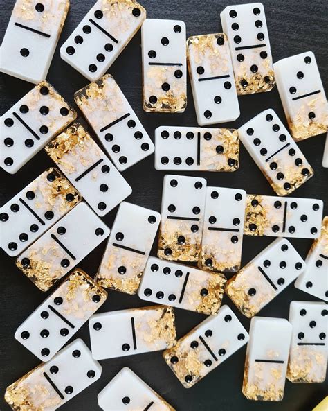 luxury dominos white metal tonegold flakes handmade etsy