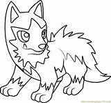 Poochyena Coloring Pages Pokemon Mightyena Pokémon Getdrawings Kids Coloringpages101 Printable sketch template