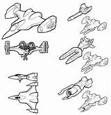 Coloring Spaceship Various Type Netart sketch template