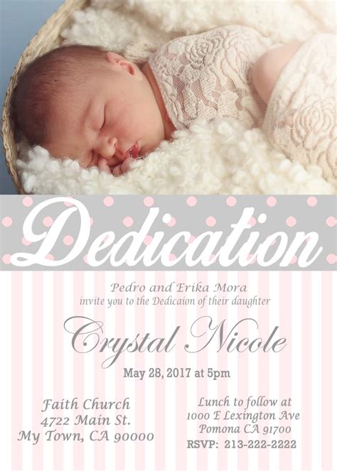 baby dedication invitations printable print  home etsy
