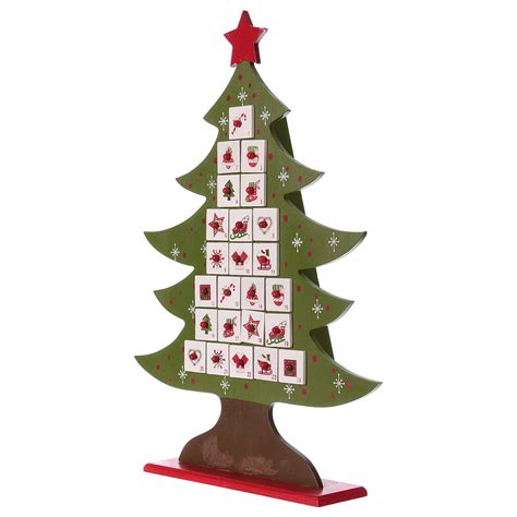 advent calendar  wood christmas tree shaped  sales  holyartcouk
