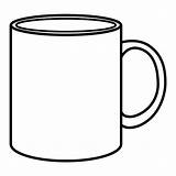 Coffee Cup Drawing Line Outline Mug Getdrawings sketch template