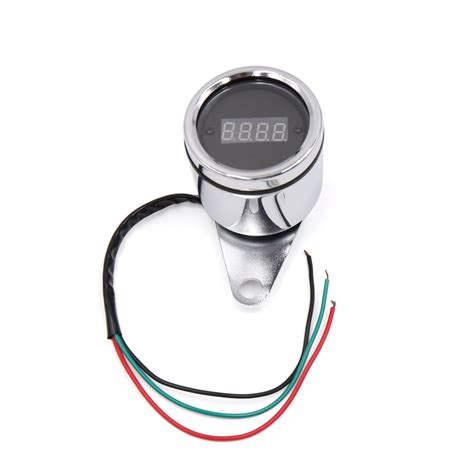 digital tachometer speedometer gauge universal  red led waterproof motorcycle walmartcom