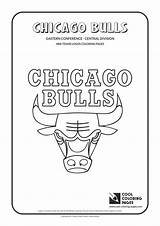 Pages Coloring Nba Bulls Chicago Teams Basketball Logos Cool sketch template