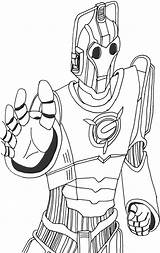 Coloring Cybermen Cyberman Template Pages sketch template
