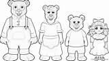 Bears Goldilocks Puppet Coloring4free sketch template