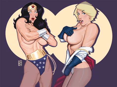 Jla Big Breasted Lovers Wonder Woman And Power Girl