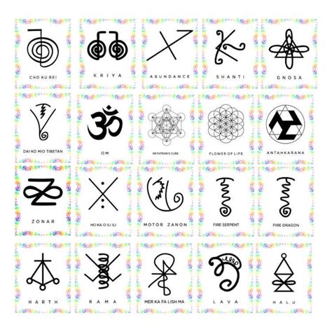 reiki reiki symbols pack  symbols karuna shamballa etsy