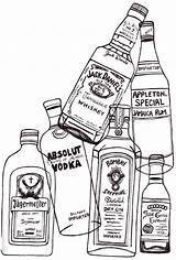 Alcohol Liquor Vodka Botellas Alkohol Zeichnen Booze Botella Caja Hamburguesas Alkoholflaschen Flaschen Coke Sobre Haze Demande Berber จาก นท Weheartit sketch template