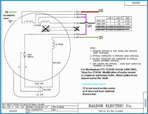 baldor  phase wiring diagram