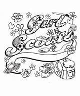 Coloring Scout Pages Girl Cookie Popular sketch template