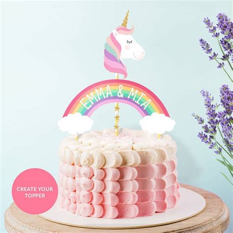 copy  unicorn cake topper postermywall unicorn  rainbow