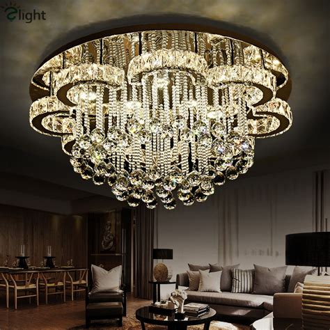 luxury modern lustre  crystal led ceiling chandelier flower chrome