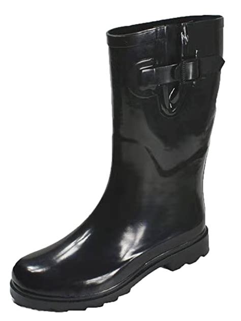 tanleewa fashion womens rain boots nonslip rain shoes waterproof garden boots insulated work