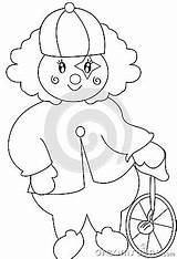 Coloring Unicycle Clown Useful Book Kids sketch template