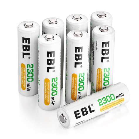 ebl  pack aa battery mah ni mh rechargeable batteries walmartcom