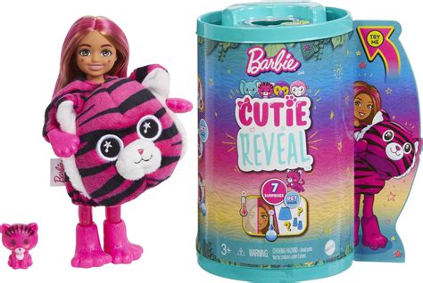 barbie cutie reveal chelsea doll  accessories jungle series tiger