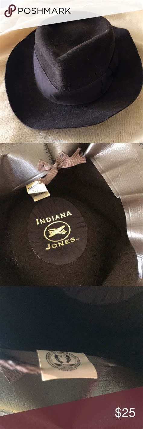 Vintage Indiana Jones Wool Hat Usa Size M 7 71 8 Wool Hat Indiana