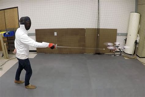 researchers  teaching drones  sword fight