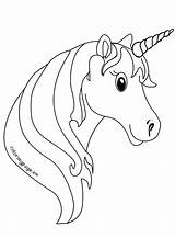 Unicorn Coloring Pages Head Face Pegasus Kids Outline Template Drawing Simple Color Barbie Wings Horse Printable Print Realistic Cute Getcolorings sketch template