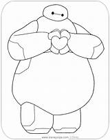 Baymax Coloring Pages Big Hero Heart Disneyclips Tomago Gogo Forming Funstuff sketch template