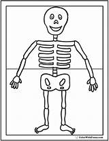 Halloween Coloring Skeleton Pages Easy Sheet Printable Pdf Preschool Happy Colorwithfuzzy sketch template