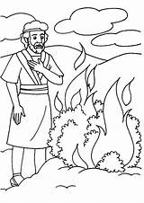 Moses Coloring Pages Bush Burning Sunday School Printable Bible Coloring4free Story Kids Color Activities Craft Printables Sheets Getcolorings Tree Momjunction sketch template