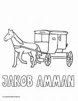 Amish Coloring Pages Buggy Horse Wagon Getcolorings History Color Print Amman Printable Getdrawings Colorings sketch template