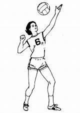 Volleyball Coloring Pages Colour Getcolorings Printable Getdrawings Books sketch template