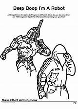 Mass Effect Coloring Book Activity Pages Piximus Others sketch template
