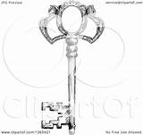 Vector Sketched Skeleton Key Illustration Clipart Royalty Tradition Sm 2021 sketch template