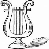 Lyre Clipart Ancient Music Harp Symbol Dictionary Cliparts Apollo God Clip Etc Cabin Gif Large sketch template