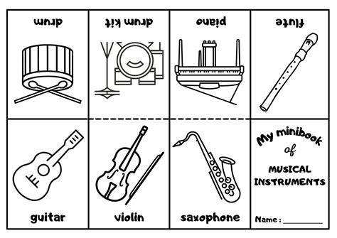 musical instruments coloring pages