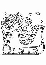 Colorare Babbo Slitta Weihnachtsschlitten Trineo Malvorlage Kerstslee Kleurplaat Disegni Renne Ausmalbild Pere Kleurplaten sketch template