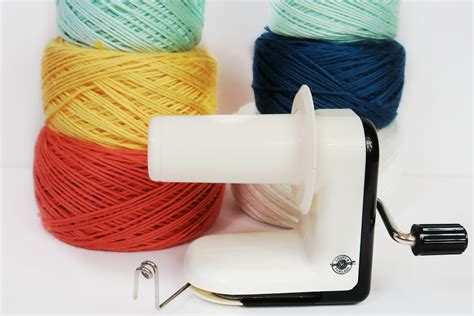 hand operated yarn winders looped  knotted