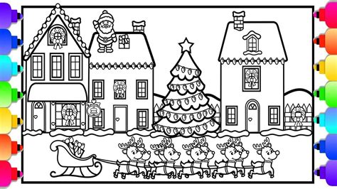 christmas village coloring pages   goodimgco