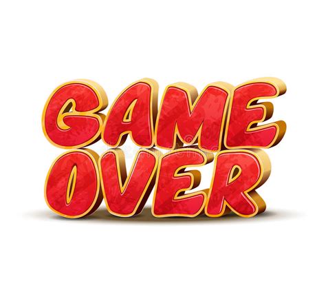 Game Over Icon For Game Design Vector Interface Message