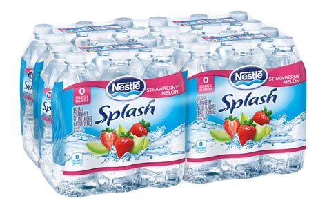 nestle splash water beverage  natural fruit flavor strawberry melon flavor  fl oz