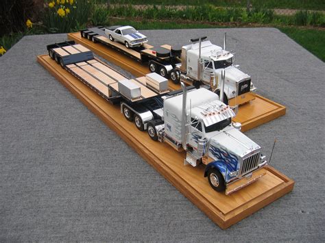 outstanding build   set   conventional  lowboy  step deck trailers model truck