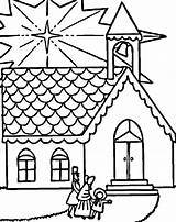Coloring Church Pages Getdrawings sketch template