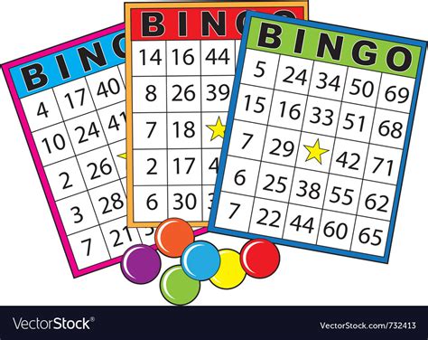 bingo cards royalty  vector image vectorstock
