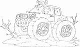 Monster Truck Coloring Pages Trucks Drawing Grave Digger Ford Wheels Hot Bronco Big F150 Ups Jeep Trains Printable Safari Colouring sketch template