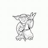 Yoda Coloring Simple Pages Drawing Books Getdrawings sketch template