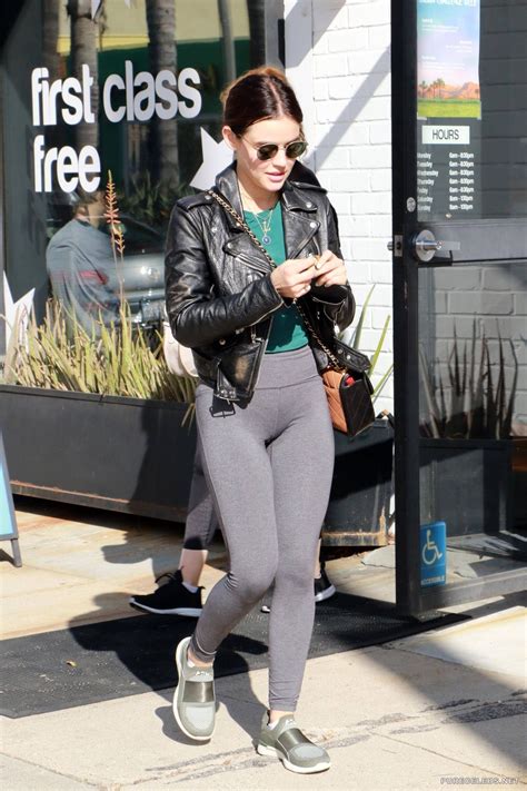 Lucy Hale Caught Flashing Her Wet Cameltoe In Tight