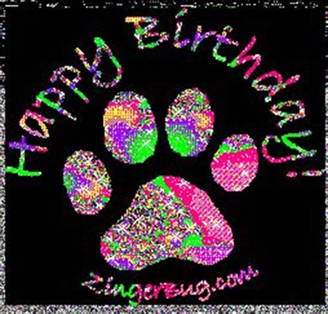 happybirthdaypawprintmulticolorgif  glitter graphics